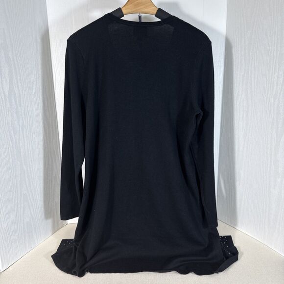 JM Collection Embellished Open Cardigan Sweater Rayon Blend - Picture 4 of 16